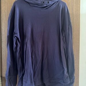 Reebok Navy Funnel Neck Pullover